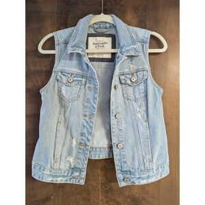 Abercrombie & Fitch Denim Vest Medium